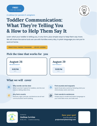 Preview of the Toddler Communication flyer